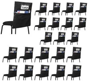 24 Pack Chair Pockets for Classrooms - Seat Sacks Organizer for K-2 Students, Durable Fabric Storage Pockets for School Supplies & Books 24 Pack Chair Pockets for Classrooms - Seat Sacks Organizer for K-2 Students, Durable Fabric Storage Pockets for School Supplies & Books