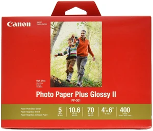 Ink Photo Paper Plus Glossy II 4" x 6" 400 Sheets (1432C007) Ink Photo Paper Plus Glossy II 4" x 6" 400 Sheets (1432C007)