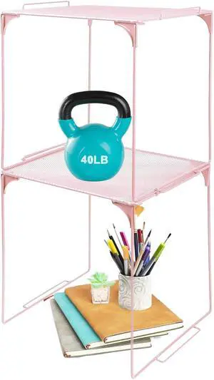 Locker Organizer Shelf, Stackable, Extra Tall, Fits Standard Size School Lockers (Pink 2 Pack) Locker Organizer Shelf, Stackable, Extra Tall, Fits Standard Size School Lockers (Pink 2 Pack)