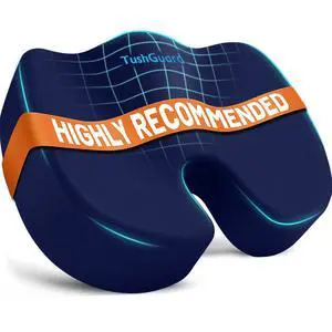 Memory Foam Seat Cushion for Office Chair, Car Seat, Blue, XXL Office Chair Cushion for Car, Airplane - Chair Pad for Long Sitting Sciatica, Hip, Coccyx,Tailbone Pain Relief, Butt Pillow Memory Foam Seat Cushion for Office Chair, Car Seat, Blue, XXL Office Chair Cushion for Car, Airplane - Chair Pad for Long Sitting Sciatica, Hip, Coccyx,Tailbone Pain Relief, Butt Pillow