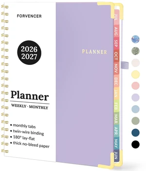 Academic Planner 2026-2027, Weekly & Monthly Hardcover Planner A4 Calendar Planner July 2026-June 2027, 8.5" X 11" Daily Agenda, School Office Notebook Teacher Student Organizer, Purple Academic Planner 2026-2027, Weekly & Monthly Hardcover Planner A4 Calendar Planner July 2026-June 2027, 8.5" X 11" Daily Agenda, School Office Notebook Teacher Student Organizer, Purple