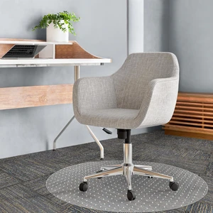 Office Chair Mat for Low-Pile Carpet, 36 in Round, Carpet Protector Clear PVC With Anti-Slip Studs, Helps Reduce Carpet Wear From Chair Wheels, Smooth Surface Supports Daily Rolling Office Chair Mat for Low-Pile Carpet, 36 in Round, Carpet Protector Clear PVC With Anti-Slip Studs, Helps Reduce Carpet Wear From Chair Wheels, Smooth Surface Supports Daily Rolling