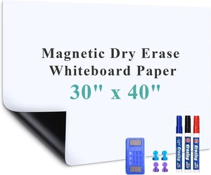 Wide Whiteboard Sticker for Wall: Keep Family Plans in Sight Self-Adhesive Magnet-Receptive Dry Erase Decal with No-Ghosting Surface - 40" x 30" Organizer for Home Office Scheduling Wide Whiteboard Sticker for Wall: Keep Family Plans in Sight Self-Adhesive Magnet-Receptive Dry Erase Decal with No-Ghosting Surface - 40" x 30" Organizer for Home Office Scheduling