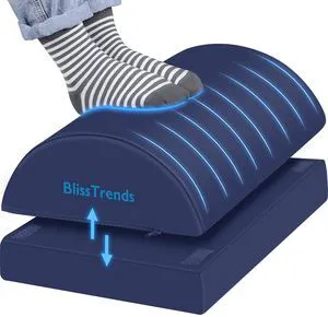 Foot Rest Under Desk, Foot Stool with 2 Adjustable Heights Comfortable Footrest with Washable Cover for Car,Home and Office to Relieve Back,Lumbar,Knee Pain(Large, Blue) Foot Rest Under Desk, Foot Stool with 2 Adjustable Heights Comfortable Footrest with Washable Cover for Car,Home and Office to Relieve Back,Lumbar,Knee Pain(Large, Blue)