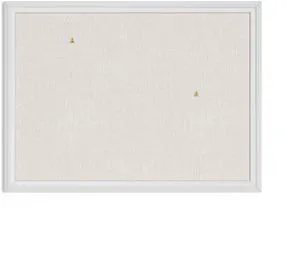 Bulletin Board, 18 x 24 Inch Linen Fabric Pin Board, Farmhouse White Wood Style Frame, Wall Message Center & Vision Board for Farmhouse Decor, Home Office, Classroom, Includes Push Pins Bulletin Board, 18 x 24 Inch Linen Fabric Pin Board, Farmhouse White Wood Style Frame, Wall Message Center & Vision Board for Farmhouse Decor, Home Office, Classroom, Includes Push Pins