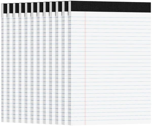 12pcs Legal Pads 8.5 x 11, White Notepads 8.5 x 11, Perforate College Ruled 30 Sheets/Pack, White Note Pads Clear Print Writing Pads of Paper, Legal Notepads Paper, Sturdy Back, Thick Paper 12pcs Legal Pads 8.5 x 11, White Notepads 8.5 x 11, Perforate College Ruled 30 Sheets/Pack, White Note Pads Clear Print Writing Pads of Paper, Legal Notepads Paper, Sturdy Back, Thick Paper