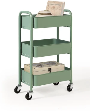 3-Tier Delicate Compact Rolling Metal Storage Organizer - Mobile Utility Cart Kitchen/Under Desk Cart with Caster Wheels - Turq (15.35" X 10.24" X 26.8"H) 3-Tier Delicate Compact Rolling Metal Storage Organizer - Mobile Utility Cart Kitchen/Under Desk Cart with Caster Wheels - Turq (15.35" X 10.24" X 26.8"H)