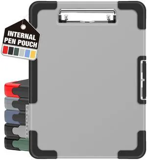 Toughest Clipboard with Storage, Clip Boards 8.5x11 with Pen Pouch Rubber Corner, Heavy Duty, Extra Nylon Pouch, High Capacity, Organization Box Case for Contractor Trucker Driver, Letter Size Toughest Clipboard with Storage, Clip Boards 8.5x11 with Pen Pouch Rubber Corner, Heavy Duty, Extra Nylon Pouch, High Capacity, Organization Box Case for Contractor Trucker Driver, Letter Size