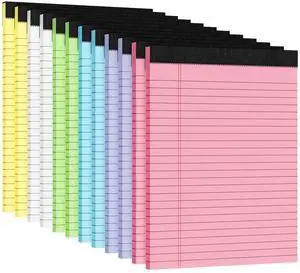 12pcs Legal Pads 8.5 x 11, Color Notepads 8.5 x 11 In, Perforate Wide Ruled 30 Sheets/Pack, Colored Note Pads Clear Print Writing Pads of Paper, Legal Notepads Paper, Sturdy Back, Thick Paper 12pcs Legal Pads 8.5 x 11, Color Notepads 8.5 x 11 In, Perforate Wide Ruled 30 Sheets/Pack, Colored Note Pads Clear Print Writing Pads of Paper, Legal Notepads Paper, Sturdy Back, Thick Paper