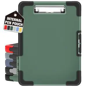 Toughest Clipboard with Storage, Clip Boards 8.5x11 with Pen Pouch Rubber Corner, Heavy Duty, Extra Nylon Pouch, High Capacity, Organization Box Case for Contractor Trucker Driver, Letter Size Toughest Clipboard with Storage, Clip Boards 8.5x11 with Pen Pouch Rubber Corner, Heavy Duty, Extra Nylon Pouch, High Capacity, Organization Box Case for Contractor Trucker Driver, Letter Size