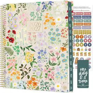 2026-2027 Planner (8.5 x 11") 13 Month Academic Year Organizer (July 2026 - July 2027) - Weekly & Monthly Agenda Book with Stickers & Tabs - Garden Party, Beige 2026-2027 Planner (8.5 x 11") 13 Month Academic Year Organizer (July 2026 - July 2027) - Weekly & Monthly Agenda Book with Stickers & Tabs - Garden Party, Beige
