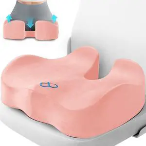 Seat Cushion, Gel Memory Foam Office Chair Cushions, (Pink) Anti-Slip Back & Removable Cover, Ergonomic Tailbone Support Seat Cushion, Memory Foam Seat Cushion for Office Seat Cushion, Gel Memory Foam Office Chair Cushions, (Pink) Anti-Slip Back & Removable Cover, Ergonomic Tailbone Support Seat Cushion, Memory Foam Seat Cushion for Office