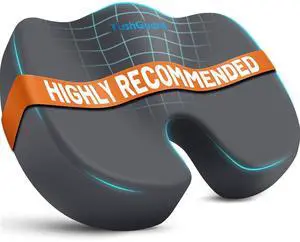 Memory Foam Seat Cushion for Office Chair, Car Seat, Gray, XL Office Chair Cushion for Car, Airplane - Chair Pad for Long Sitting Sciatica, Hip, Coccyx,Tailbone Pain Relief, Butt Pillow Memory Foam Seat Cushion for Office Chair, Car Seat, Gray, XL Office Chair Cushion for Car, Airplane - Chair Pad for Long Sitting Sciatica, Hip, Coccyx,Tailbone Pain Relief, Butt Pillow