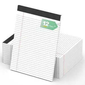 12 Pack Legal Pads 8.5 x 11 Note Pads 8.5 x 11 Inch Notepad 360 Sheets Writing Pads Wide Ruled Lined Paper Pads White Paper Note Pads 8.5 x 11 with 30 Sheets Per Legal Pad for School, Office, Home 12 Pack Legal Pads 8.5 x 11 Note Pads 8.5 x 11 Inch Notepad 360 Sheets Writing Pads Wide Ruled Lined Paper Pads White Paper Note Pads 8.5 x 11 with 30 Sheets Per Legal Pad for School, Office, Home