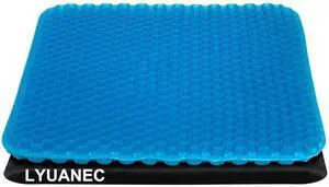 Gel Seat Cushion for Long Sitting - 20" x 20" x 1.8" (Extra ThickSoft) Zero Gel Cushions for Pressure Relief, Honeycomb Gel Seat Cushion, Ergonomic Silicone Seat Cushion for People Over 140 lbs Gel Seat Cushion for Long Sitting - 20" x 20" x 1.8" (Extra ThickSoft) Zero Gel Cushions for Pressure Relief, Honeycomb Gel Seat Cushion, Ergonomic Silicone Seat Cushion for People Over 140 lbs
