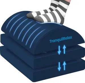 Foot Rest Under Desk, 3-Height Adjustable Foot Stool, Blue Desk foot rest, ergonomic foot support, machine-washable cover, non-slip bottom, gaming foot rest, office, car Foot Rest Under Desk, 3-Height Adjustable Foot Stool, Blue Desk foot rest, ergonomic foot support, machine-washable cover, non-slip bottom, gaming foot rest, office, car