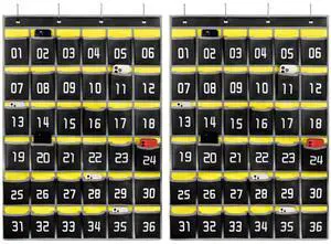 36 Numbered Pockets Classroom Pocket Chart for Cell Phone Holder Wall Door Hanging Pocket Organizer for Phone Calculator Holder, Phone Pouch for School Classroom & Office Phone Management 36 Numbered Pockets Classroom Pocket Chart for Cell Phone Holder Wall Door Hanging Pocket Organizer for Phone Calculator Holder, Phone Pouch for School Classroom & Office Phone Management