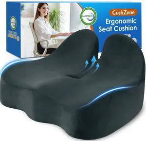Ergonomic Seat Cushion, Sciatica Support for Chair, Blue Grey Large Size for Sciatica & Hip & Tailbone Pain Relief, Memory Foam Office Chair Cushion for Car, Long Trip, Desk Chair, Lab Ergonomic Seat Cushion, Sciatica Support for Chair, Blue Grey Large Size for Sciatica & Hip & Tailbone Pain Relief, Memory Foam Office Chair Cushion for Car, Long Trip, Desk Chair, Lab