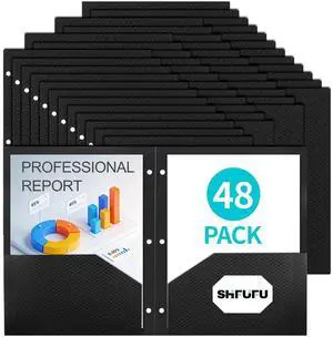 48 Pcs Textured 2 Pocket Folder(Black) Plastic Folders with Pockets 3 Hole Punched, Fits Letter Size 3-Ring Binder, Heavy Duty Textured Folder for School,Office,Back to School Supplies,Bulk 48 Pcs Textured 2 Pocket Folder(Black) Plastic Folders with Pockets 3 Hole Punched, Fits Letter Size 3-Ring Binder, Heavy Duty Textured Folder for School,Office,Back to School Supplies,Bulk
