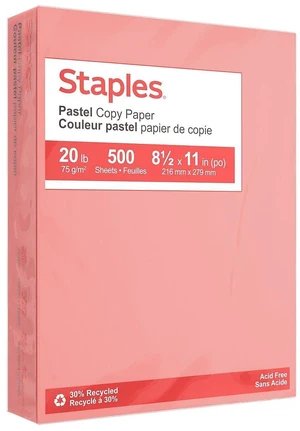 Pastel Colored Copy Paper 8 1/2-Inch X 11-Inch Salmon 500/Ream, For Office, School & Home Colored multipurpose paper for office, school & home printing and projects Pastel Colored Copy Paper 8 1/2-Inch X 11-Inch Salmon 500/Ream, For Office, School & Home Colored multipurpose paper for office, school & home printing and projects