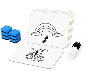 6 Pack Dry Erase Boards with 6 Erasers and 6 Markers, 12.5x 9 Double-Sided Reusable Small White Board, Smooth Writing & Wipe-Clean Design, Portable Study Whiteboard 6 Pack Dry Erase Boards with 6 Erasers and 6 Markers, 12.5x 9 Double-Sided Reusable Small White Board, Smooth Writing & Wipe-Clean Design, Portable Study Whiteboard