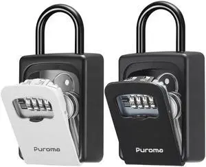 Key Lock Box Large with Code Lockbox Outdoor Wall Mount 2 Gray Black Resettable Combination, For Guest Realtor & House Outside, High-capacity, Hold 5 Keys, Portable, Doorknob, Weatherproof Key Lock Box Large with Code Lockbox Outdoor Wall Mount 2 Gray Black Resettable Combination, For Guest Realtor & House Outside, High-capacity, Hold 5 Keys, Portable, Doorknob, Weatherproof