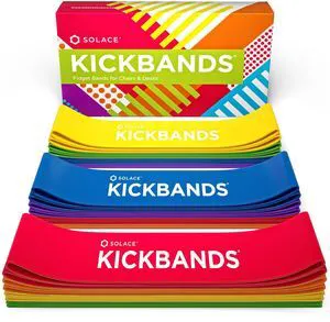 KICK BANDS Chair Bands for Kids with Fidgety Feet 24-Pack - ADHD Fidget Kickbands for Classroom Chairs & Desks - Sensory Kickband (RAINBOW) KICK BANDS Chair Bands for Kids with Fidgety Feet 24-Pack - ADHD Fidget Kickbands for Classroom Chairs & Desks - Sensory Kickband (RAINBOW)
