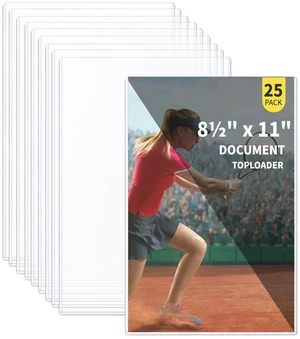 25-Pack 8.5 x 11 Inch Document-Toploaders - Premium Document Topload Holders, Crystal Clear Document Top loaders, Hard Plastic Page Sheet Protectors for Photos, Prints, Menu Covers and Work Papers 25-Pack 8.5 x 11 Inch Document-Toploaders - Premium Document Topload Holders, Crystal Clear Document Top loaders, Hard Plastic Page Sheet Protectors for Photos, Prints, Menu Covers and Work Papers