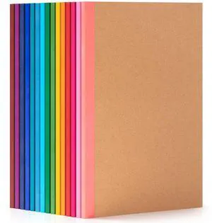 15 Pack Lined Notebook Journals Bulk, 8.3x 5.5Kraft Cover Lined Notebooks A5 College Ruled Composition Notebook, Kraft Cover with Rainbow Spines, 30 Sheets/60 Pages Each for School Office Travel 15 Pack Lined Notebook Journals Bulk, 8.3x 5.5Kraft Cover Lined Notebooks A5 College Ruled Composition Notebook, Kraft Cover with Rainbow Spines, 30 Sheets/60 Pages Each for School Office Travel