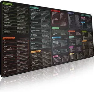 Linux Commands Line Mouse pad - Extended Large Cheat Sheet Mousepad. Shortcuts to Kali/Red Hat/Ubuntu/OpenSUSE/Arch/Debian/Unix Programmer. XXL Non-Slip Gaming Desk mat Linux Commands Line Mouse pad - Extended Large Cheat Sheet Mousepad. Shortcuts to Kali/Red Hat/Ubuntu/OpenSUSE/Arch/Debian/Unix Programmer. XXL Non-Slip Gaming Desk mat