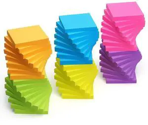 Sticky Notes 3x3 in, Bright Colors Self-Stick Pads, 48 Pads, 90 Sheets/Pad Sticky Notes 3x3 in, Bright Colors Self-Stick Pads, 48 Pads, 90 Sheets/Pad
