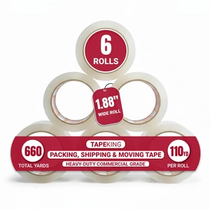 Clear Packing | 110 Yards Per Roll (6 Rolls) | 1.88 Inch Wide Heavy Duty Packing 2.7mil Strong Adhesive for Moving Boxes, Shipping Cartons, Office Use, Storage (660 Yards) Clear Packing | 110 Yards Per Roll (6 Rolls) | 1.88 Inch Wide Heavy Duty Packing 2.7mil Strong Adhesive for Moving Boxes, Shipping Cartons, Office Use, Storage (660 Yards)