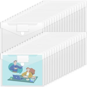 36 Pack Plastic Envelopes Poly Envelopes, Clear Document Folders US Letter A4 Size File Envelopes with Label Pocket for School Home Work Office Organization, Clear 36 Pack Plastic Envelopes Poly Envelopes, Clear Document Folders US Letter A4 Size File Envelopes with Label Pocket for School Home Work Office Organization, Clear