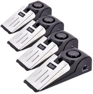 Door Stop Alarm, Door Stopper with 120DB Security Alarm, Floor Wedge Doorstop for Travel Apartment Home House (Pack of 4) Door Stop Alarm, Door Stopper with 120DB Security Alarm, Floor Wedge Doorstop for Travel Apartment Home House (Pack of 4)