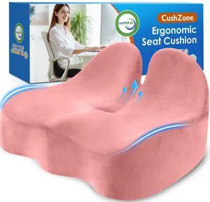 Ergonomic Seat Cushion, Sciatica Support for Office Chair, Pink Large Size for Sciatica & Hip & Tailbone Pain Relief, Memory Foam Office Chair Cushion for Car, Long Trip, Desk Chair, Lab Ergonomic Seat Cushion, Sciatica Support for Office Chair, Pink Large Size for Sciatica & Hip & Tailbone Pain Relief, Memory Foam Office Chair Cushion for Car, Long Trip, Desk Chair, Lab