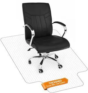 Chair Mat for Carpet- Low Pile (1/4" Thick) Carpet Protector for Office Gaming Computer Desk Chair. Heavy Duty Desk Chair Mat for Carpeted Floors, Semi Transparent (with Lip (Thickened) Chair Mat for Carpet- Low Pile (1/4" Thick) Carpet Protector for Office Gaming Computer Desk Chair. Heavy Duty Desk Chair Mat for Carpeted Floors, Semi Transparent (with Lip (Thickened)