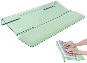 Computer Keyboard Wrist Rest, Keyboard Riser Stand for Desktop Green, Ergonomic Acrylic Keyboard Holder, Non-slip Wrist Pad, Pain Relief for Typing, Multiple Colors Computer Keyboard Wrist Rest, Keyboard Riser Stand for Desktop Green, Ergonomic Acrylic Keyboard Holder, Non-slip Wrist Pad, Pain Relief for Typing, Multiple Colors