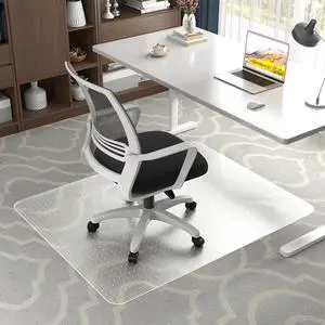 Chair Mat for Carpeted Floor,48''×36'' PVC Carpet Protector for Low Pile Carpets Heavy Duty Effective Grip Anti-Slip,Won't Crack,Easy to Clean for Office and Home Chair Mat for Carpeted Floor,48''×36'' PVC Carpet Protector for Low Pile Carpets Heavy Duty Effective Grip Anti-Slip,Won't Crack,Easy to Clean for Office and Home