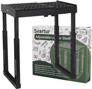 Locker Shelf for School Locker Adjustable Height and Width, Locker Organizer Shelf Stackable Locker Tools for Gym Lockers, Office, Back to School Essentials, Black Locker Shelf for School Locker Adjustable Height and Width, Locker Organizer Shelf Stackable Locker Tools for Gym Lockers, Office, Back to School Essentials, Black