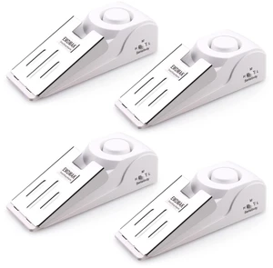 Door Stop Alarm with 120DB Siren Door Stop for Home & Travel (White) (Pack of 4) Door Stop Alarm with 120DB Siren Door Stop for Home & Travel (White) (Pack of 4)