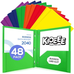 48Pcs Plastic Folders with Pockets and Prongs (Multi-Colored),Letter Size,Business Card Slot,Bulk 2-Pocket Folder for School Office or Home,Durable Acid-Free Poly,Back to School Supplies 48Pcs Plastic Folders with Pockets and Prongs (Multi-Colored),Letter Size,Business Card Slot,Bulk 2-Pocket Folder for School Office or Home,Durable Acid-Free Poly,Back to School Supplies