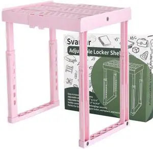 Adjustable Locker Shelf Pink Height and Width Adjustable Locker Organizer Shelf for School Locker, Stackable Locker Stand Tools for Gym Lockers, Office, Back to School Essentials Adjustable Locker Shelf Pink Height and Width Adjustable Locker Organizer Shelf for School Locker, Stackable Locker Stand Tools for Gym Lockers, Office, Back to School Essentials