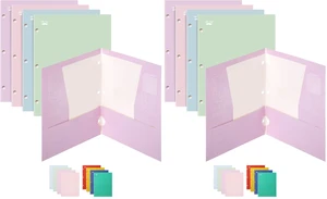Pocket Folders, 4 Pocket, 8 Pack, Pastel Colors, Folders with Pockets 3 Hole Punched, Folder, Binder Folder Pocket Folders, 4 Pocket, 8 Pack, Pastel Colors, Folders with Pockets 3 Hole Punched, Folder, Binder Folder
