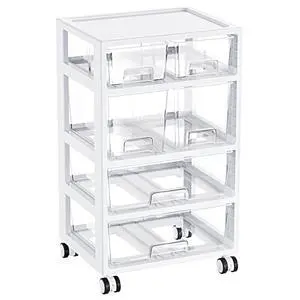 Drawer Storage Organizer,4 Tier 6 Drawers with Wheels Clear Drawers with Multiple Sizes Keep Supplies Visible. Sturdy for Bathreoom, Office, Under Desk, Crafts & Art Storage Drawer Storage Organizer,4 Tier 6 Drawers with Wheels Clear Drawers with Multiple Sizes Keep Supplies Visible. Sturdy for Bathreoom, Office, Under Desk, Crafts & Art Storage