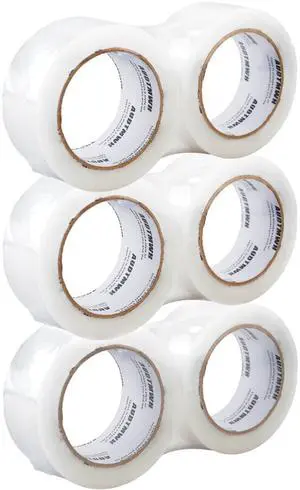 Clear Packing Tape, 1.88" x 63 yds, 6 Rolls Heavy Duty Packaging Tape Designed for Moving, Packing, Shipping and Mailing Clear Packing Tape, 1.88" x 63 yds, 6 Rolls Heavy Duty Packaging Tape Designed for Moving, Packing, Shipping and Mailing