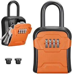 Key Lock Box for House Keys Combination Lockbox with Code, 1 Orange For Contractors Guest Realtor Security Storage, Apartment Doorknob, Resettable, Weatherproof, Combination, High-capacity Key Lock Box for House Keys Combination Lockbox with Code, 1 Orange For Contractors Guest Realtor Security Storage, Apartment Doorknob, Resettable, Weatherproof, Combination, High-capacity
