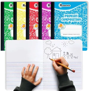 5 Pack Primary Composition Notebook, Draw and Write Journal, K-2 Primary Ruled Composition Notebooks, 200 Pages / 100 Sheets, 9-3/4 x 7-1/2, K-2 Drawing Story Journal Writing Notebook 5 Pack Primary Composition Notebook, Draw and Write Journal, K-2 Primary Ruled Composition Notebooks, 200 Pages / 100 Sheets, 9-3/4 x 7-1/2, K-2 Drawing Story Journal Writing Notebook