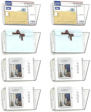 8 Pockets Acrylic Wall File Organizer Clear File Holder for Office 8 Pockets Acrylic Wall File Organizer Clear File Holder for Office