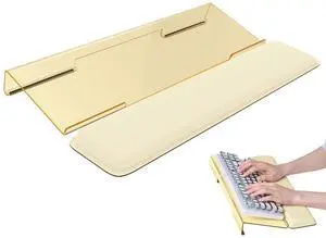 Computer Keyboard Wrist Rest, Keyboard Riser Stand for Desk(Beige) Ergonomic Acrylic Keyboard Holder, Non-slip Wrist Pad, Pain Relief for Typing, Multiple Colors Computer Keyboard Wrist Rest, Keyboard Riser Stand for Desk(Beige) Ergonomic Acrylic Keyboard Holder, Non-slip Wrist Pad, Pain Relief for Typing, Multiple Colors
