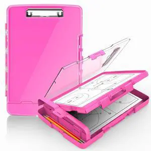 Original Clipboard with Dual Storage, Heavy Duty Clip Boards 8.5x11 Dual Compartment, Clearview, Dry Erase, High Capacity, Real Hinge, High Capacity, Pen Holder, Coach School & Office Supplies Original Clipboard with Dual Storage, Heavy Duty Clip Boards 8.5x11 Dual Compartment, Clearview, Dry Erase, High Capacity, Real Hinge, High Capacity, Pen Holder, Coach School & Office Supplies